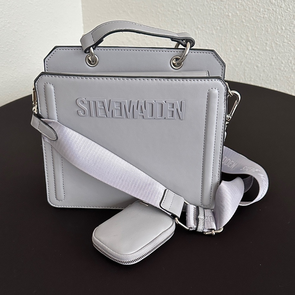 Steve Madden Bevelyn Bag (Blueish Gray)